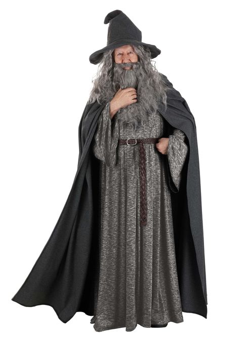 PRICES MAY VARY. Acrylic,Polyester,Spandex Size: 5X COSTUME INCLUDES: Transforming into the greatest wizard of all time is easy with Gandalf the Grey costume! The costume comes with a grey robe, a dark grey cloak, a faux leather belt, a pointed wizard hat, and a brooch. It all combines for the perfect Lord of the Rings cosplay costume! FROM FUN COSTUMES: We are dedicated to bringing an amazing costume experience to every event. That's why we teamed up with Lord of the Rings to bring you this aut Lord Of The Rings Costume, Gandalf Costume, Lord Of The Rings Cosplay, Lord Of The Rings Gandalf, Wizard Cosplay, Travelling Outfit, Mount Doom, Magical Abilities, Wizard Costume