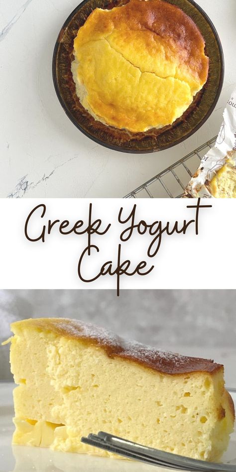 Greek Yogurt And Egg Custard, Greek Yogurt Dessert Easy, Whipped Yogurt Cake, Yogurt Cloud Cake, Creamy Yogurt Cake, Cooking With Yogurt, Honey Greek Yogurt Recipes, Flourless Yogurt Cake, Desserts Made With Yogurt