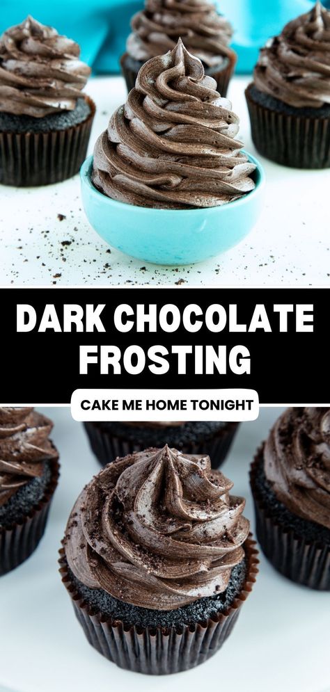 Black Cocoa Powder, Chocolate Cake Frosting, Dark Chocolate Frosting, Black Cocoa, Easy Frosting, Frosting Recipes Easy, Chocolate Frosting Recipes, Best Chocolate Desserts, Cake Frosting Recipe