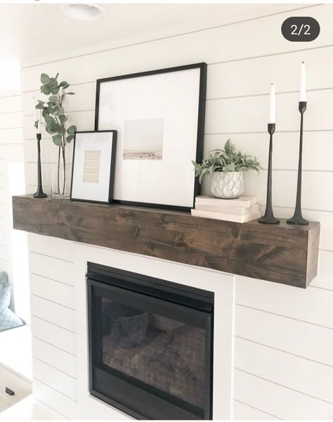 Mantel Installation, Modern Mantle, Rustic Fireplace Mantel, Floating Mantle, Rustic Mantle, Farmhouse Mantle Decor, Farmhouse Fireplace Decor, Farmhouse Mantle, Fireplace Tv Wall Decor