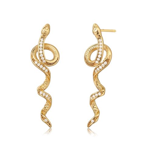 PRICES MAY VARY. Title: MEVECCO Dainty Snake Earrings Studs for Women 18K Gold Plated Boho Snake Stud Earrings Small Tiny Minimalist Snake Earrings Studs for Women. Product Type: Departments > Women > Jewelry > Earrings > Stud Boho Snake, Gold Snake Earrings, Snake Jewelry, Snake Earrings, Snake Design, Small Earrings Studs, Jewelry Lookbook, Earrings Studs, Gold Snake