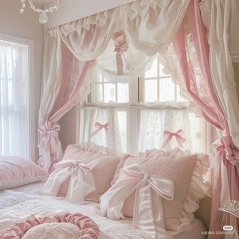 coquetteangelll Cutecore Pink, Dream Bedroom Inspiration, Kawaii Bedroom, Pink Kawaii, Dekorasi Kamar Tidur, Pastel Room, Cute Bedroom Decor, Cute Room Ideas, Dream House Rooms