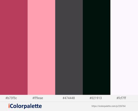 Draculaura Color Palette, Goth Colour Palette, Black And Pink Color Palette, Pink And Black Color Palette, Draculaura Outfit, Kitchen Color Palettes, White Gravel, Bedroom Makeover Ideas, Black Color Palette