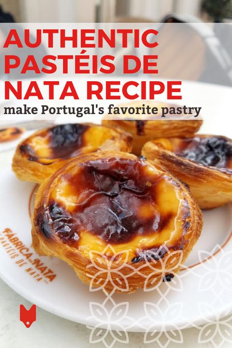 Nata Recipe, Portuguese Custard Tart Recipe, Natas Recipe, Lobster Biscuits, Portuguese Custard Tarts, Egg Tart Recipe, Portuguese Tarts, Portuguese Dessert Recipes, Custard Tarts Recipe