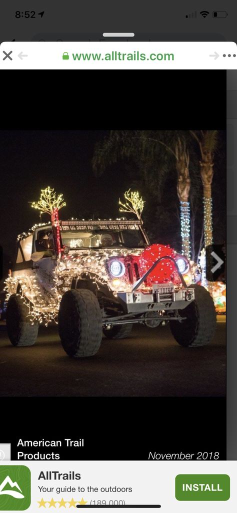 Jeep Parade Ideas, Decorate Car For Christmas Parade, Jeep Wrangler Holiday Decorations, Jeep Decorated For Christmas, Thanksgiving Jeep Decorations, Jeep Spare Tire Halloween Decorations, Jeep Christmas Decorations Parade, Decorating Jeep For Christmas, Jeep Christmas Pictures