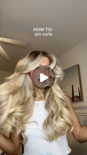 addi stringfellow on Instagram: "PIN CURL TUTORIAL✨⭐️   curling iron used- @babyliss 1.5 inch  product used- @redken control hairspray   #hair #hairtutorial #hairinspiration #curlinghairtutorial #bouncyhair #hairideas" Pin Curls Tutorial, Voluminous Curls Tutorial, Hair Wand Tutorial, Pin Curl Tutorial, Babyliss Curling Iron, Curling Long Hair, Curling Iron Tutorial, Pin Curl, Curl Tutorial