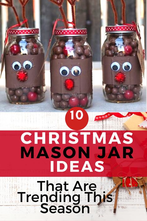 Christmas Mason Jar Ideas, Mason Jar Gifts Recipes, Christmas Treats Jars, Candy Jars Diy, Christmas Jar Gifts, Mason Jar Candy, Mason Jar Gifts Diy, Mason Jar Ideas, Mason Jar Christmas Crafts