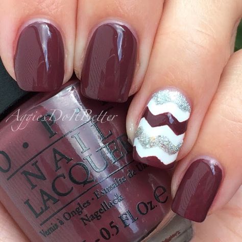 Chevron Nail Art, Nails Burgundy, Burgundy Prom, Chevron Nails, Maroon Nails, Do It Better, Burgundy Nails, Shellac Nails, Trendy Nail Art