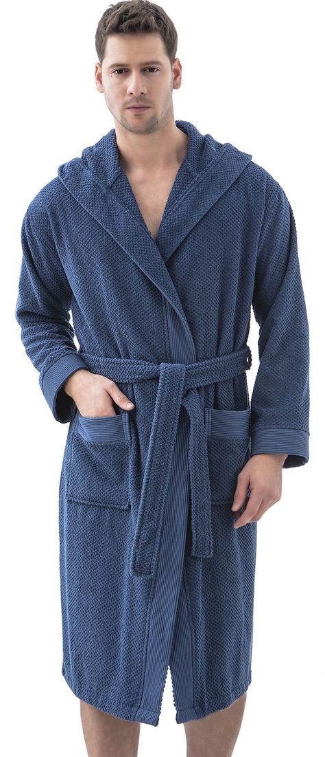 PRICES MAY VARY. 100% Turkish Cotton Terry Imported Tie closure Machine Wash PLEASE CHECK OUR OTHER MEN'S TERRY ROBE LISTING FOR AVAILABLE INVENTORY. ★ PREMIUM TURKISH COTTON ROBE: These Turkish bathrobes for men are made from high quality 100% cotton from Turkey, known for long fibers, superior absorption and a royal comfortable feel of pure cotton on your skin. Each piece is crafted following stringent quality control to deliver you an excellent product for a comfortable experience like none o Bathrobe For Men, Hooded Kimono, Robe For Men, Elegant Kimono, Terry Cloth Robe, Terry Robe, Bathrobe Men, Clothing Model, Hooded Robe