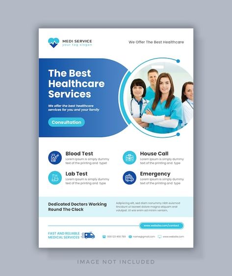 Doctor Flyer Design, Healthcare Flyer Design, Informative Flyer Design, Business Flyer Design Ideas, Healthcare Design Graphics, Medical Brochure Design Layout, Hospital Flyer Design, Healthcare Poster Design, Medical Poster Design Ideas