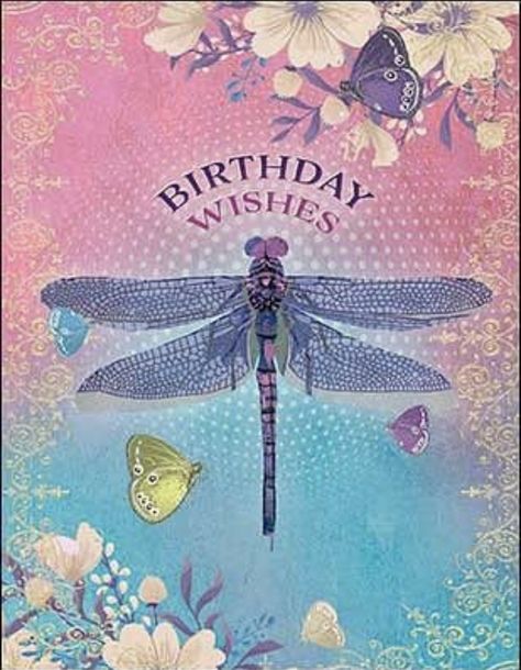 Happy Birthday Dragonfly, Birthday Dragonfly, Happy Birthday Grandma, Belated Birthday Card, Evening Greetings, Happy Birthday Wishes Images, Happy Anniversary Cards, Happy Birthday Wishes Quotes, Birthday Wishes And Images