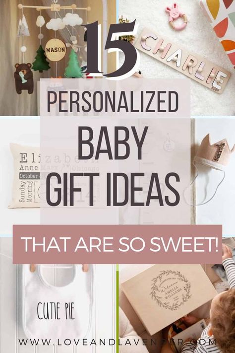 15 Personalized Baby Gift Ideas that are So Sweet! | Tiny clothes, sweet keepsakes, meaningful mementos, I love it all! They’re all fantastic, but personalized baby gifts are extra special, so I went hunting. What I found was nothing short of adorable.15 Personalized Baby Gift Ideas that are So Sweet! Baby Boy Keepsake Ideas, Customized Baby Boy Gifts, Presents For Newborns, Personalized Baby Girl Gifts, Diy Gift For Baby Boy, Baby Personalized Gift Ideas, Baby Gift Ideas For Boys, Customized Baby Gifts, Meaningful Baby Gifts