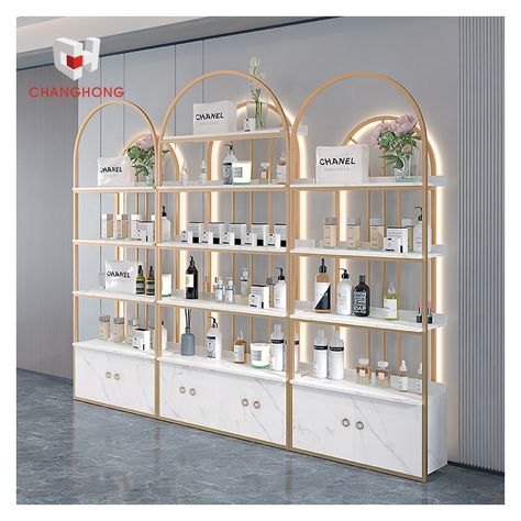 Salon Products Display, Jewelry Store Interior, Store Shelves Design, Skincare Shop, Showroom Decor, Spa Interior Design, Retail Store Interior Design, Retail Store Interior, Showroom Interior Design