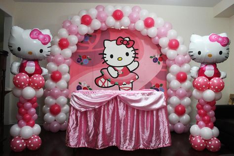 Hello Kitty BIRTHDAY PARTY IDEAS - Invitations, Dress, Pinatas, etc! for John Kawaii Balloon, Hello Kitty Birthday Decorations, Hello Kitty Balloon, Hello Kitty Party Supplies, Hello Kitty Baby Shower, Cat Birthday Party Invitations, Hello Kitty Birthday Theme, Decoracion Hello Kitty, Hello Kitty Theme Party