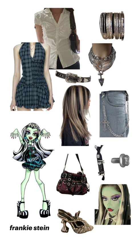 frankie stein - monster high Frankie Stein Costume, Draculaura Halloween, Monster High Halloween Costumes, Queen Of Hearts Halloween, Monster High Halloween, Monster High Cosplay, Monster High Costume, Best Group Halloween Costumes, Frankie Stein