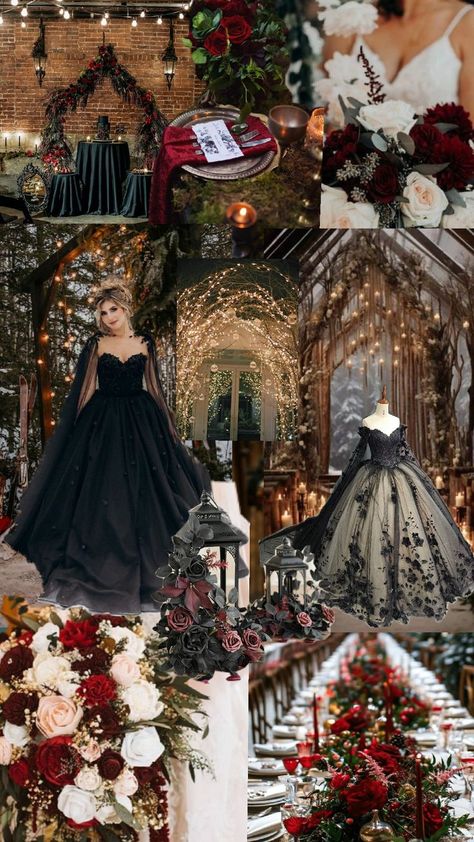 Flowers, dresses, alters, decor Dark Fantasy Wedding, Fantasy Winter, Fantasy Wedding, Dark Fantasy, Winter Wedding, Mood Board