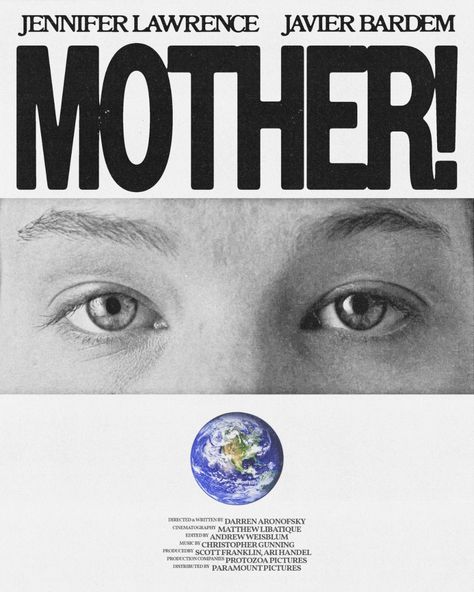 157/366 Mother! Directed by Darren Aronofsky 2017 USA Challengers Poster, Mother Poster, Poster Challenge, Darren Aronofsky, Retro Graphic Design, Aw Yeah, Poster Ideas, Retro Poster, Graphic Poster