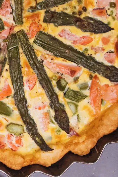 Ina Garten Asparagus Quiche Quiche Recipes Asparagus, Asparagus Quiche Recipes, Puff Pastry Recipes Savory, Brunch Quiche, Tomato Quiche, Asparagus Quiche, Easy Quiche, Asparagus And Mushrooms, Asparagus Bacon