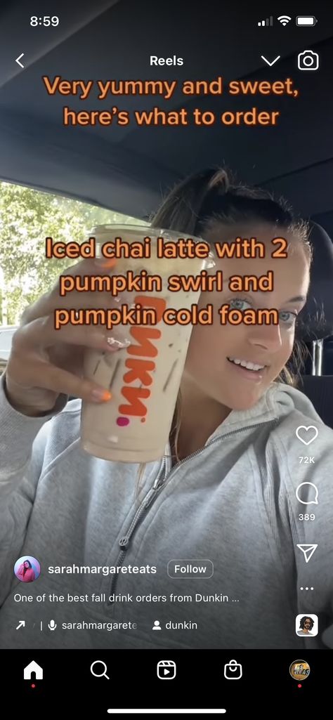 Sweet Dunkin Donuts Iced Coffee, Best Dunkin Donuts Drinks, Dunkin Donuts Iced Coffee Orders, Dunkin Donuts Coffee Drinks, Copycat Drink Recipes, Dunkin Coffee, Dunkin Donuts Iced Coffee, Cold Starbucks Drinks, Iced Chai Latte