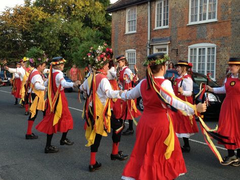 Morris / clog dancers Southwick England Morris Dancers, Morris Dancing, British Traditions, English Village, Culture Clothing, Cultural Festival, Folk Festival, National Dress, British Isles