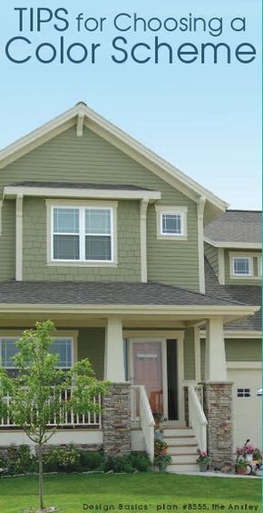 Exterior Paint Combinations, Exterior Paint Color Schemes, Green Exterior Paints, Siding Colors For Houses, Green Exterior House Colors, Green Siding, Exterior Siding Colors, Colors For House, House Paint Color Combination