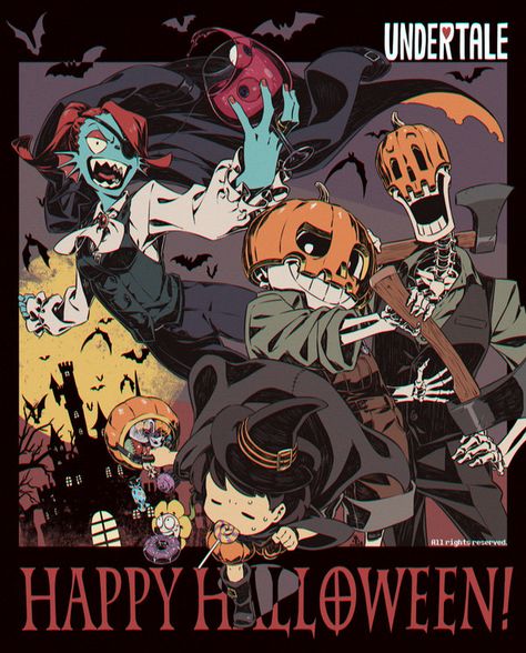 Halloween Undertale, Undertale Ost, Ut Art, Delta Rune, Undertale Comic Funny, I'm Scared, Halloween Artwork, Undertale Sans, Undertale Aus