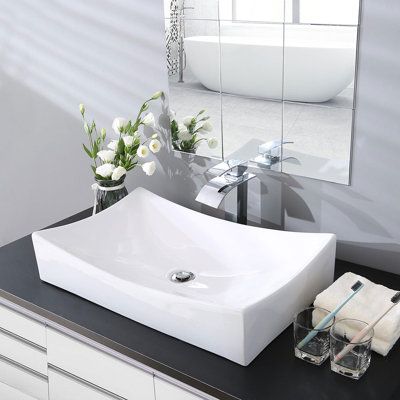 Bathroom Sinks Ideas, Modern Sink Bathroom, Sink Faucets Bathroom, Above Counter Sink, Modern Vessel Sink, Above Counter Bathroom Sink, Bathroom Sink Faucets Modern, Bathroom Remodel Pictures, Modern Sink