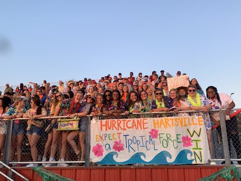 Hawaiian theme student section Hawaiian Theme Student Section Signs, Beach Theme Student Section Posters, Hawaiian Themed Football Game Posters, Hawaiian Cheer Signs, Beach Themed Football Signs, We Run This Beach Football Poster, Beach Football Posters, Students Section Themes, Volleyball Student Section Themes