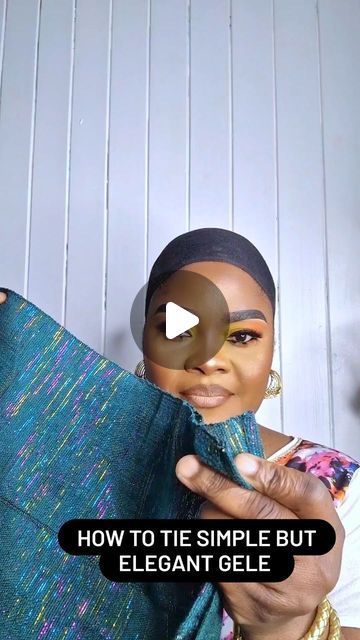 Ankara And Gele Styles, Traditional Headwrap Styles, Tying Head Scarf Black Women, How To Tie Gele With Ankara, Simple Gele Styles Head Wraps, Simple Gele Styles Tutorial, Simple Gele Style, Gele Tutorial Step By Step, Head Scarf Tying Tutorial