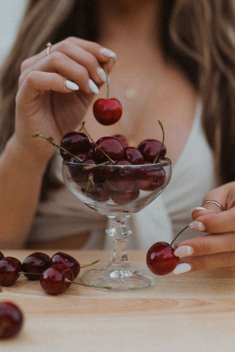 Cherry Pics, Cherry Lady, Fruit Shoot, Series Photography, Styled Photoshoot, Valentine Photo Shoot, Cherry Cherry, Cherry Season, Chocolate Covered Cherries