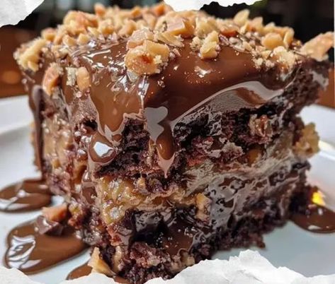 Incredible easy recipes German Chocolate Poke Cake, Microwave Peanut Butter Fudge, German Chocolate Cake Recipe, Old Fashioned Bread Pudding, Chocolate Poke Cake, Bolo Chocolate, Sweet Easy, Decadent Chocolate Desserts, Boxed Cake