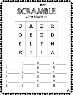 A game similar to Boggle or Scramble with Friends, but it is adapted so your students can play. It makes a fun game to play as a whole class, in small groups, or with partners. It would even make a great self-start or fast-finsher activity for students to do on their own. Great classroom activity because it involves spelling, phonics, language, etc. Boggle Worksheet Free, Math Boggle, Attention Activities, Boggle Game, Phonics Puzzles, School Games For Kids, Speaking Activities English, Small Group Games, Jumbled Words