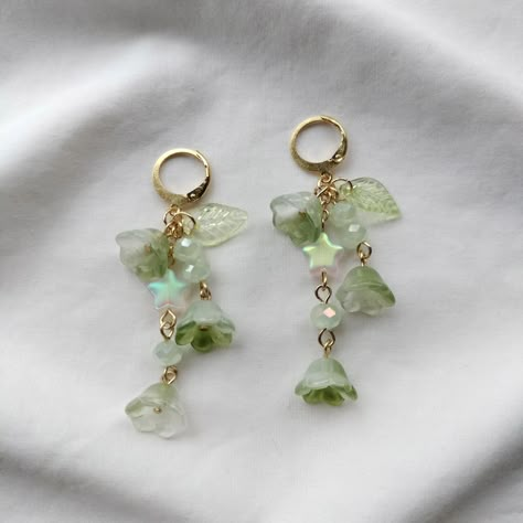 Cute Fairy Earrings, Cottagecore Jewelry Diy, Fairycore Accessories, Jewelry Cottagecore, Fairycore Earrings, Earrings Fairycore, Fairy Jewellery, Cottage Core Jewelry, Cottagecore Accessories