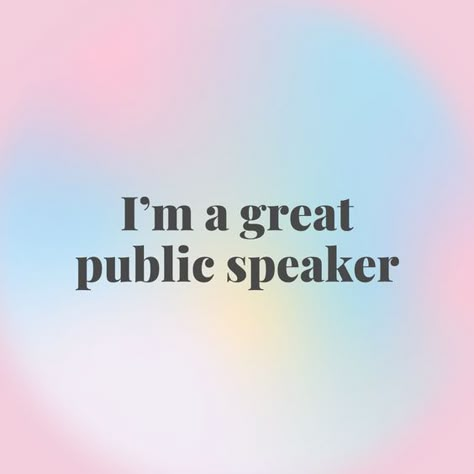 I’m a great public speaker Affirmation For Love, Creative Affirmations, Universe Expanding, Confident Speaker, Affirmations For Confidence, Manifesting Vision Board, Affirmation Board, Vision Board Images, Vision Board Affirmations