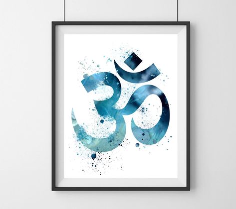 Om Painting, Yoga Kunst, Om Art, Yoga Wall Art, Yoga Decor, Yoga Wall, Zen Decor, Painting Canvases, 8x10 Art Prints