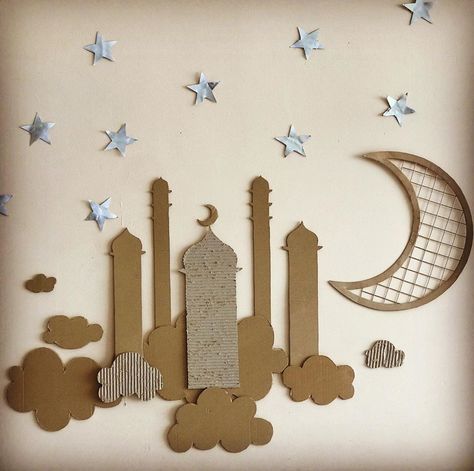 Ramadan Handmade Decoration, Ramadhan Design Ramadan Decorations, Ramdan Idea, Ramadhan Decor Ideas, Ramadan Decorations Diy, Decoration For Ramadan, Ramadhan Decoration, Luminary Diy, Diy Eid Decorations