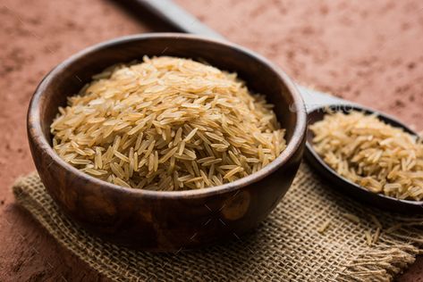 Brown Basmati Rice, Healthy Seeds, Photos Background, Colorful Places, Basmati Rice, Brown Rice, Coconut Flakes, Food Photo, Seeds