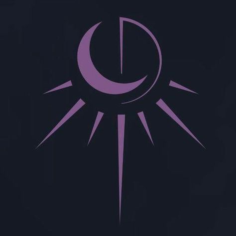 Moon Symbol Aesthetic, Light Symbol Design, Magic Symbols Fantasy Art, Eclipse Symbol, Moon Sigil, Galaxy Symbol, Space Symbols, Shadow Symbol, Night Symbol