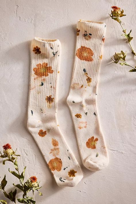 Flower Power Bamboo Socks | Anthropologie Anthropologie Socks, Black Hollyhock, Blue Carrot, Bunny Dishes, Pretty Socks, Bamboo Socks, Soft Sock, Hand Poured Candle, Socks And Tights