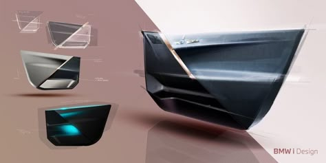 BMW's Design Restraint Continues to Go Out the Window - Core77 Interior Deisgn, Bmw Design, Interior Sketch, Vw Porsche, Dune Buggy, Futuristic Cars, Automotive Design, Automotive Interior, Panel Doors