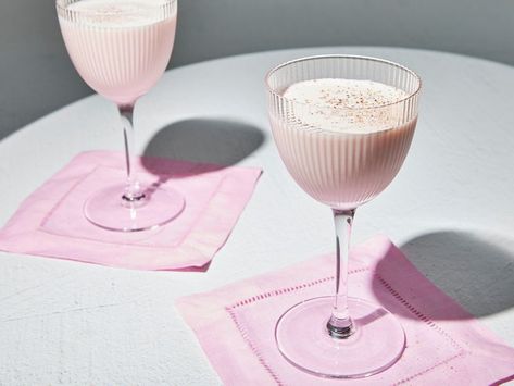 This Retro 3-Ingredient Pink Squirrel Cocktail Doubles as a Drink and Dessert Pink Squirrel Drink, Grasshopper Cocktail Recipes, Grasshopper Cocktail, Cocktail Recipes At Home, Pink Squirrel, Mint Chocolate Chip Ice Cream, After Dinner Drinks, Ice Cream Base, Easy Drink Recipes