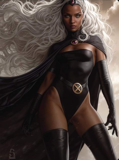 #OroroMonroe aka #Storm
Art by #CharlesRichardson Storm Halloween Costume, Wolverine And Storm, Storm Cosplay, Storm Costume, Wolverine Costume, X Men Costumes, Storm Marvel, Marvel Superheroes Art, Black Panther Art