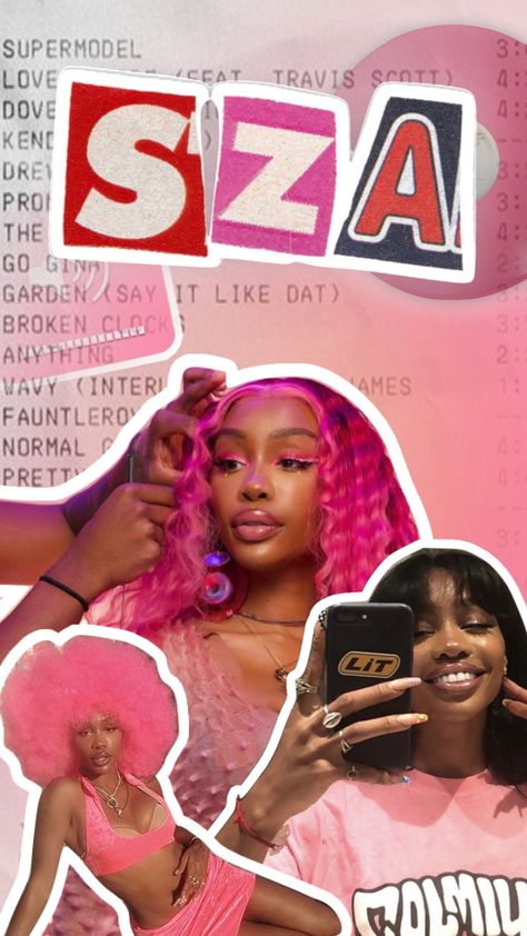 SZAAA #mywife #sza #pink #ctrl #kissmemore #shuffles Travis Scott 4, Sza Collage Wallpaper, Sza Singer, Cardi B Pics, Pretty Wallpaper Ipad, Natural Hair Bun Styles, Sassy Wallpaper, Music Poster Ideas, Cool Wallpapers Cartoon