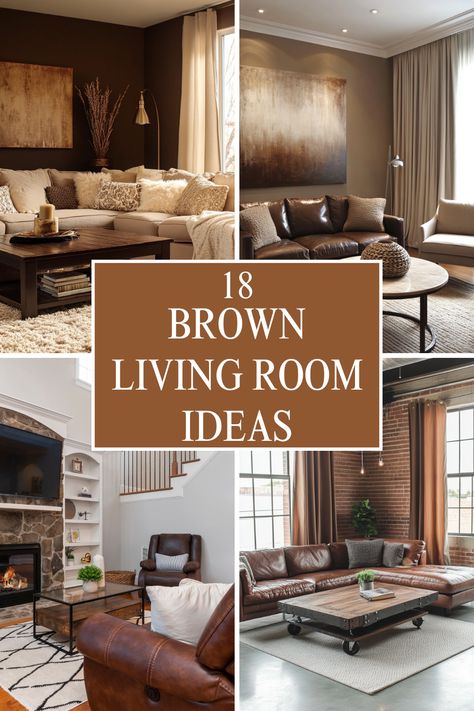 Explore 18 brown living room ideas that radiate a welcoming vibe through rich tones and cozy materials, from soft cream accents to bold navy blue highlights. Create a balanced aesthetic with touches of grey and gold, or opt for black statement pieces for a modern edge. Layer textures like wood for a genuinely warm and inviting space. Complete your makeover with these inspiring brown living room ideas. Navy Blue Highlights, Brown Living Room Ideas, Living Room Color Ideas, Balanced Aesthetic, Room Color Ideas, Touch Of Gray, Rustic Aesthetic, Perfect Living Room, Blue Highlights