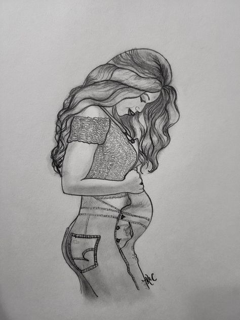 Motherhood Pencil Art Motherhood Drawing, Parenting Illustration, Mom Drawing, Pregnancy Art, Girl Drawing Sketches, Baby 2, Pencil Art Drawings, Book Art Drawings, Drawing Techniques