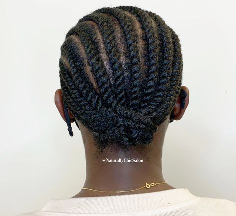 Flat Twist Low Bun Natural Hair, Flat Twist Updo Natural Hair Short, Flat Twist Styles On Natural Hair, Easy Flat Twist Hairstyles, How To Flat Twist Natural Hair, Flat Twist Updo Bun, Flat Twist Low Bun, Flat Twist Cornrows, Flat Twists Natural Hair