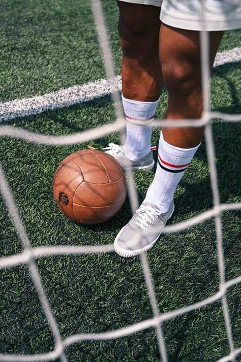 FC Barcelona - Thom Browne — Adrian Morris #goalnet #net #soccer #goal #konradjr #ball #movement #playing #footballplayer #soccerplayer #professional #football #barca #barcelonafc #thombrowne #training #editorial #photography #documentary #fashion #story #storytelling #reportage #portrait #BTS #Barcelona #commercialphotography #adrianmorris #adrianmorrisphoto #adrianmorrisphotography Football Documentary Photography, Soccer Ball Photography, Football Editorial Fashion, Football Shoes Photography, Soccer Action Photography, Unique Sports Photography, Sports Documentary Photography, Football Film Photography, Sports Film Photography