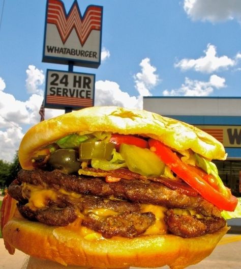 The burgers are always as good as advertised. | Community Post: 30 Reasons Whataburger Is The Best Thing Ever What A Burger, Loving Texas, Good Burger, Diner, Good Food, Favorite Recipes, Texas, Restaurant, Ethnic Recipes