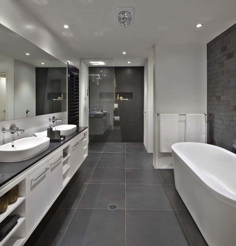 Beautiful Grey Bathroom Ideas - How To Bring A Timeless Touch Grey Bathroom Floor, Dark Gray Bathroom, Granville Street, Grey Bathroom Tiles, Grey Floor Tiles, White Bathroom Tiles, Diy Vanity, Bathroom Remodel Shower, Grey Flooring