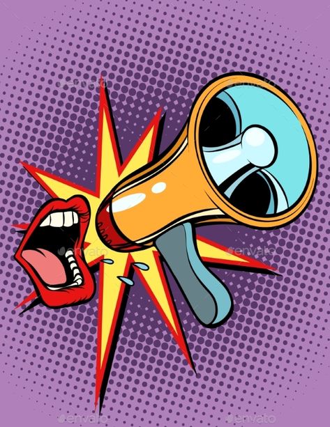 Mouth Screaming Into a Megaphone #Mouth, #Screaming, #Megaphone Mouth Screaming Drawing, Megaphone Drawing, Pirate Tattoo Sketch, Mouth Screaming, Screaming Drawing, Cartoon Pop Art, Lips Painting, Cartoon Pop, Retro Vector Illustration